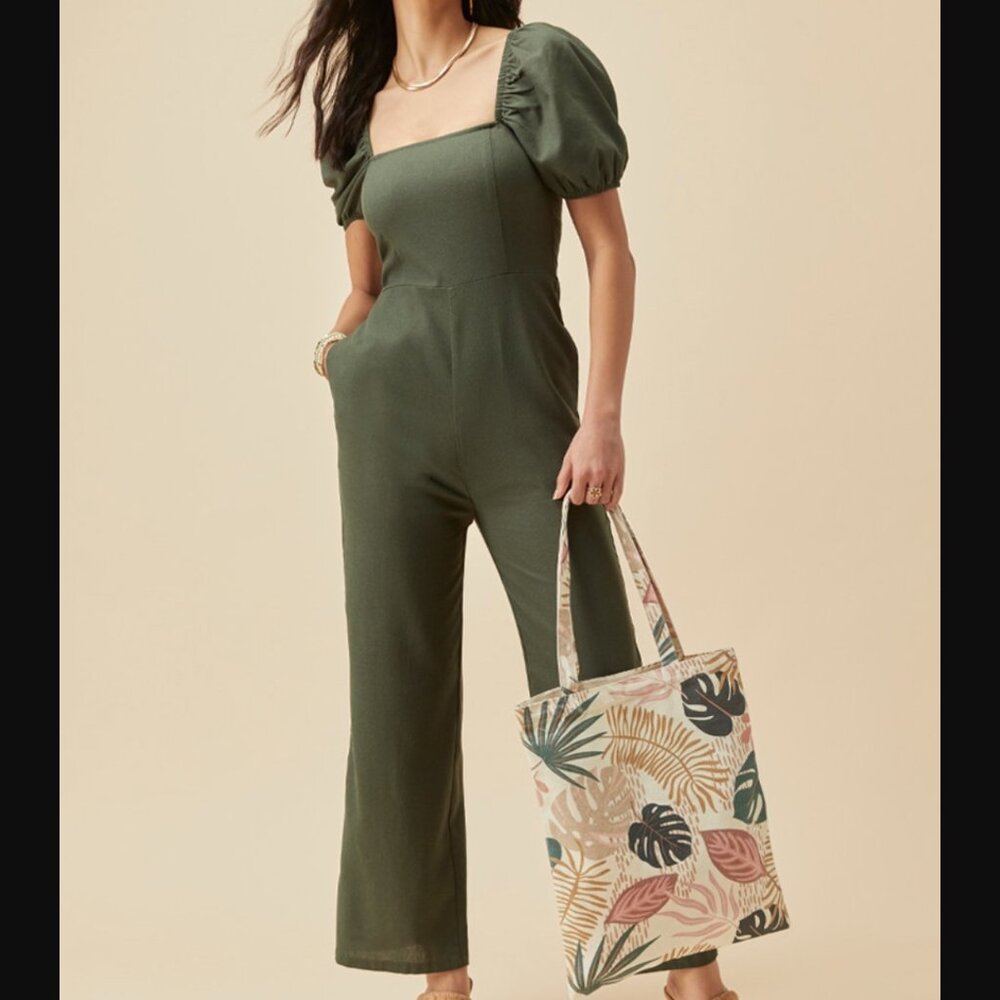 Maisie X-Small Puff Sleeve Jumpsuit NWT